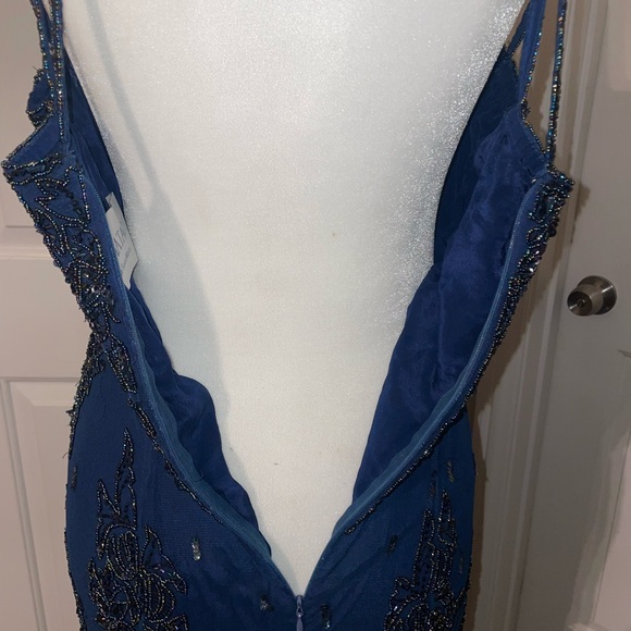 JE MATADI BY SEAN MEHTA VTG PURE SILK BEADED FORMAL DRESS SZ LARGE - Picture 9 of 11